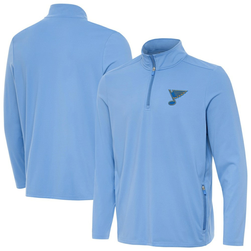 NHL St. Louis Blues Antigua Perilous Quarter-Zip Sweatshirt - Blue