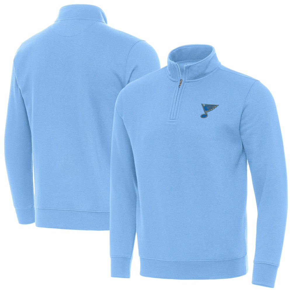 NHL St. Louis Blues Antigua Victory Quarter-Zip Pullover Top - Blue