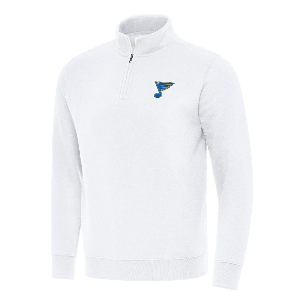 NHL St. Louis Blues Antigua Victory Quarter-Zip Pullover Top - White