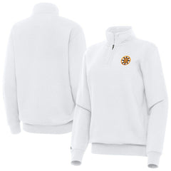 NHL Boston Bruins Antigua Women's Victory Quarter-Zip Pullover Top - White