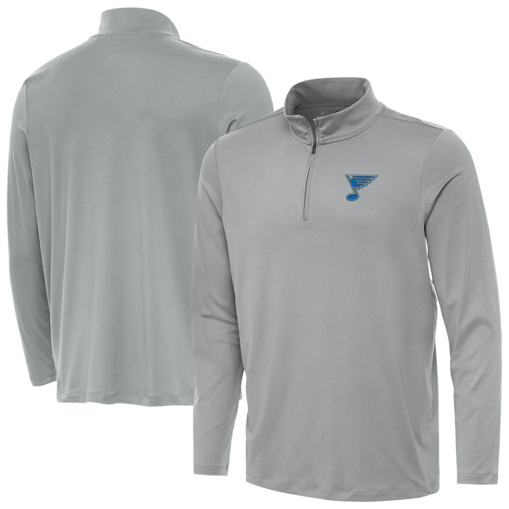 NHL St. Louis Blues Antigua Reprocess Quarter-Zip Pullover - Gray