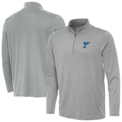 NHL St. Louis Blues Antigua Reprocess Quarter-Zip Pullover - Gray
