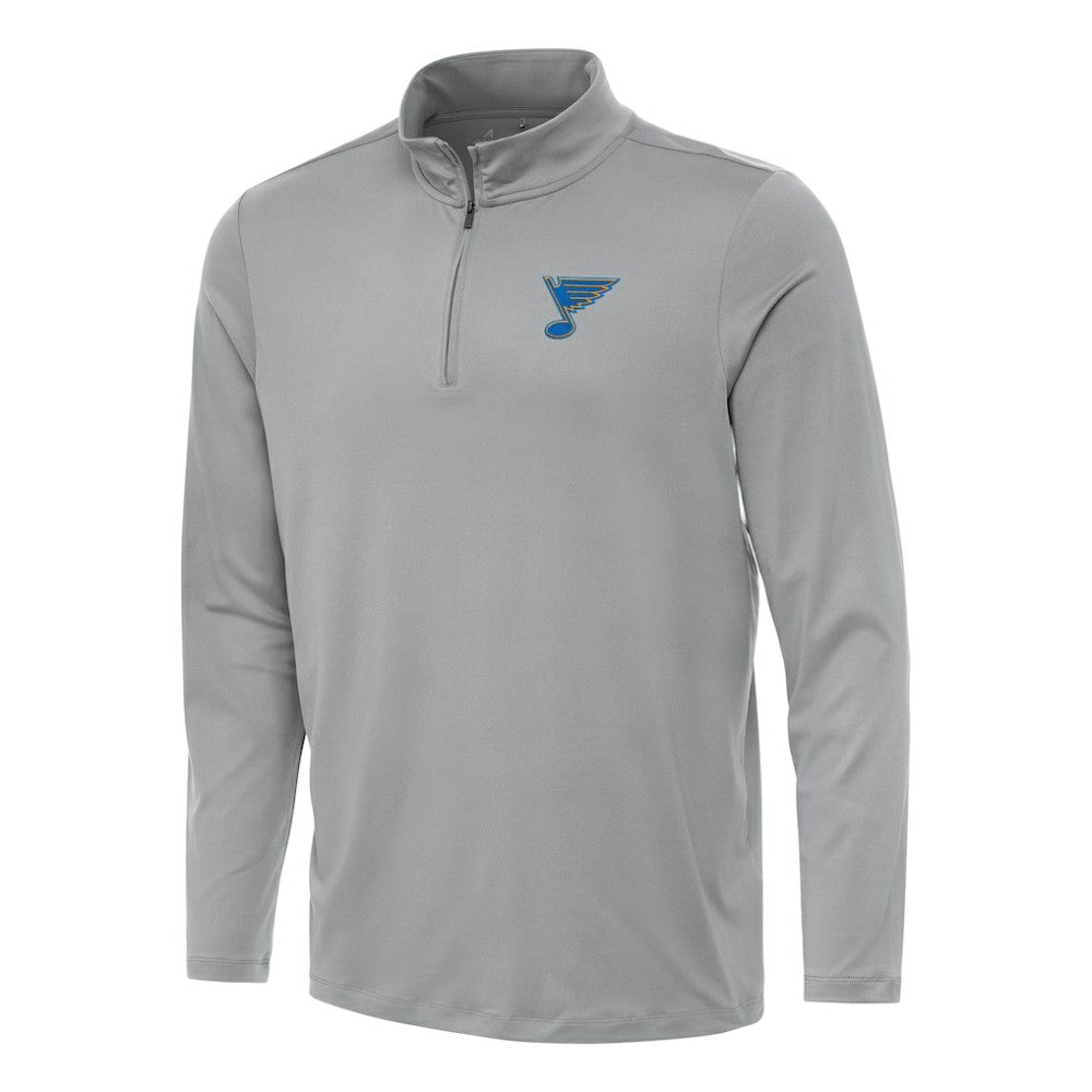 NHL St. Louis Blues Antigua Reprocess Quarter-Zip Pullover - Gray