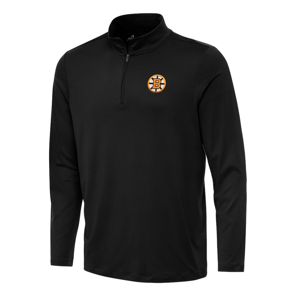 NHL Boston Bruins Antigua Reprocess Quarter-Zip Pullover - Black
