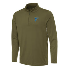 NHL St. Louis Blues Antigua Reprocess Quarter-Zip Pullover - Olive
