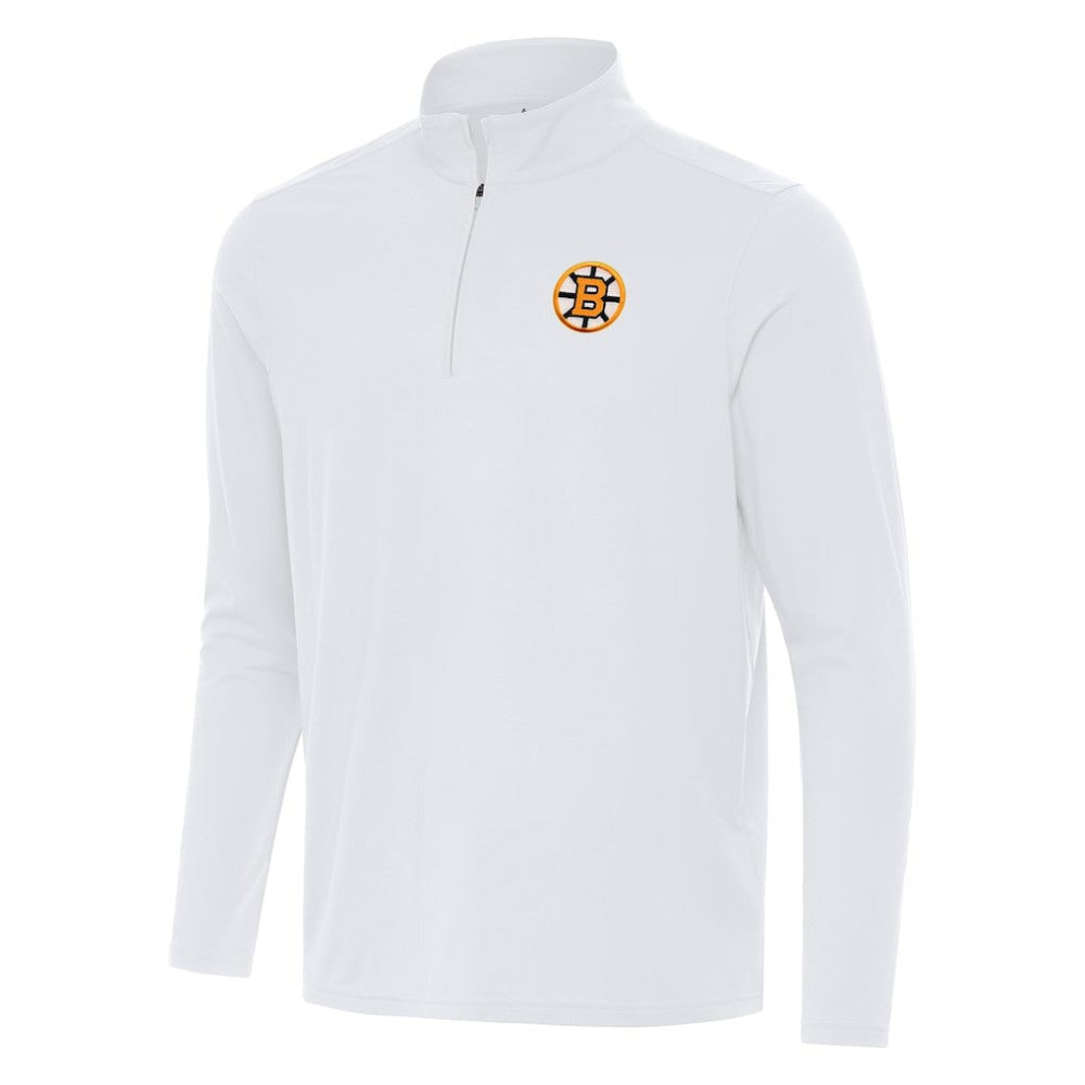 NHL Boston Bruins Antigua Intent Quarter-Zip Top - White
