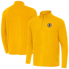 NHL Boston Bruins Antigua Intent Quarter-Zip Top - Gold