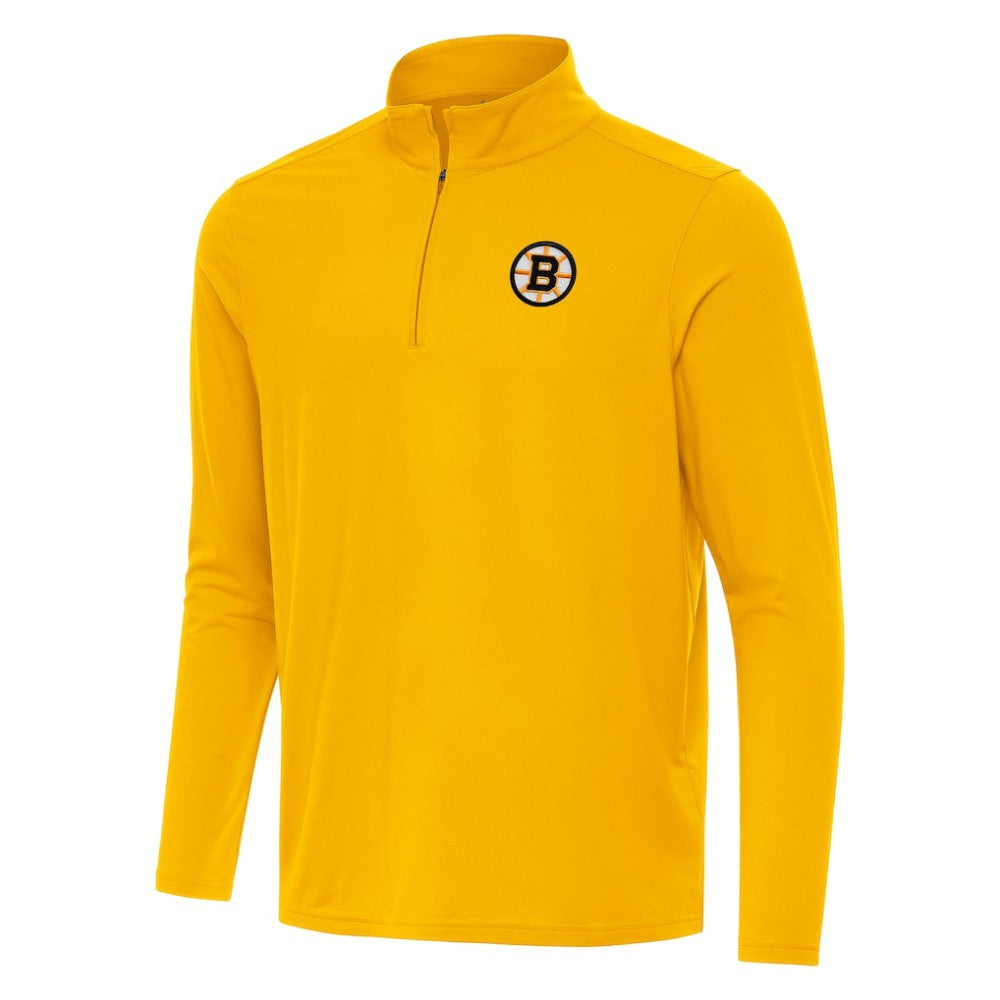NHL Boston Bruins Antigua Intent Quarter-Zip Top - Gold