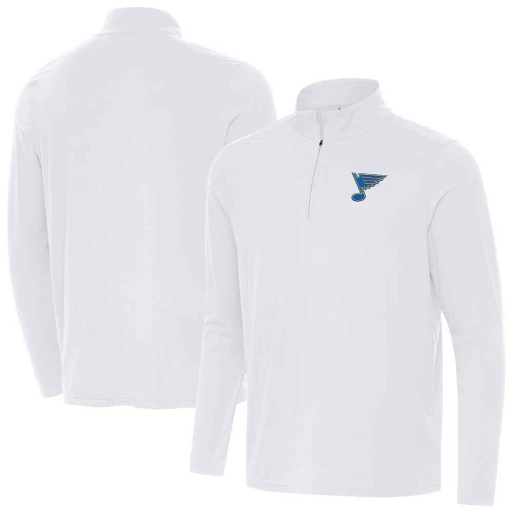 NHL St. Louis Blues Antigua Intent Quarter-Zip Top - White
