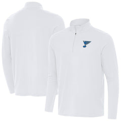 NHL St. Louis Blues Antigua Intent Quarter-Zip Top - White