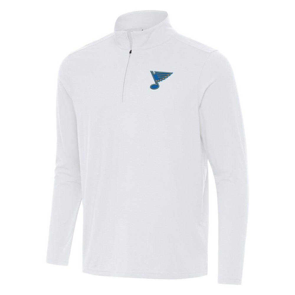 NHL St. Louis Blues Antigua Intent Quarter-Zip Top - White