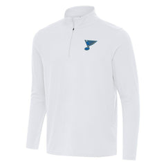NHL St. Louis Blues Antigua Intent Quarter-Zip Top - White