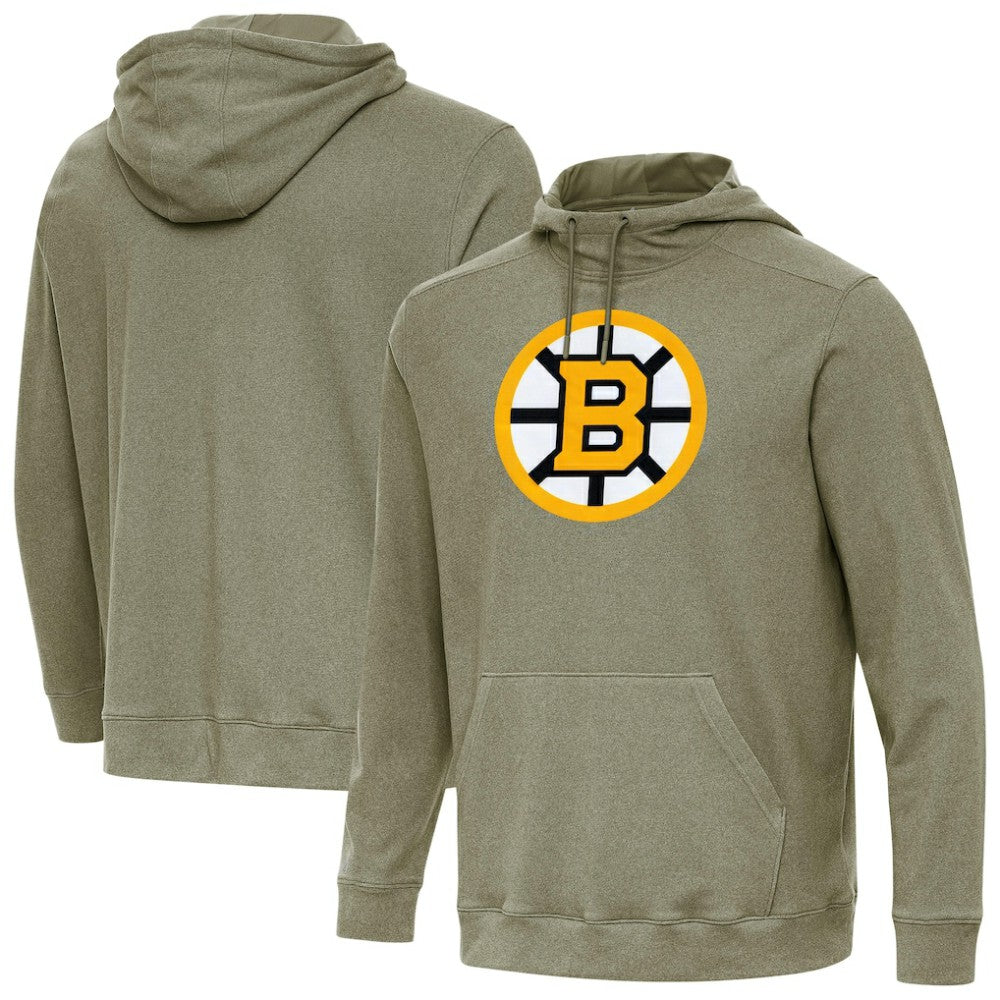 NHL Boston Bruins Antigua Cloud Pullover Hoodie - Olive