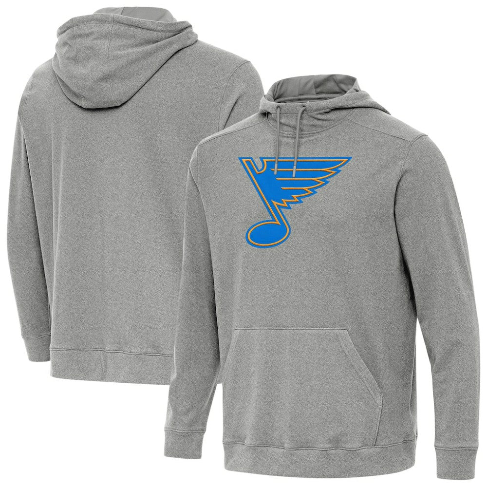 NHL St. Louis Blues Antigua Cloud Pullover Hoodie - Heather Black