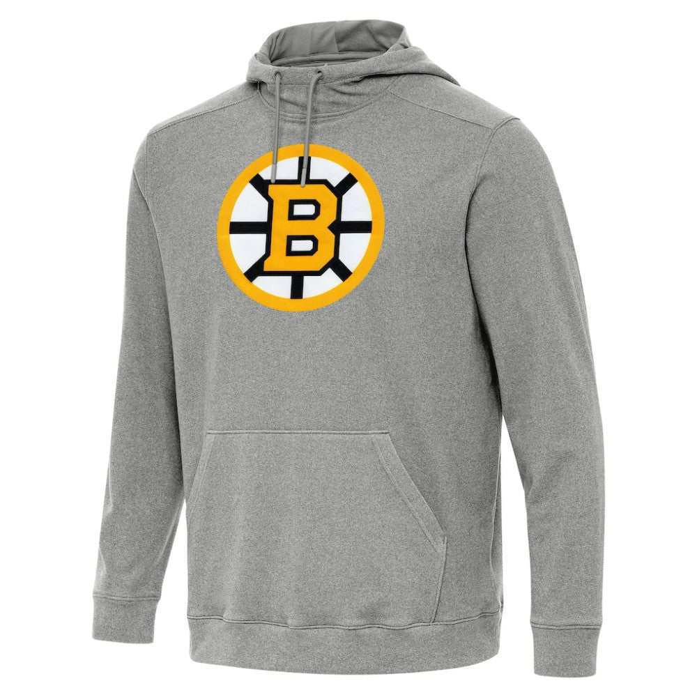 NHL Boston Bruins Antigua Cloud Pullover Hoodie - Heather Black