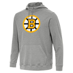 NHL Boston Bruins Antigua Cloud Pullover Hoodie - Heather Black