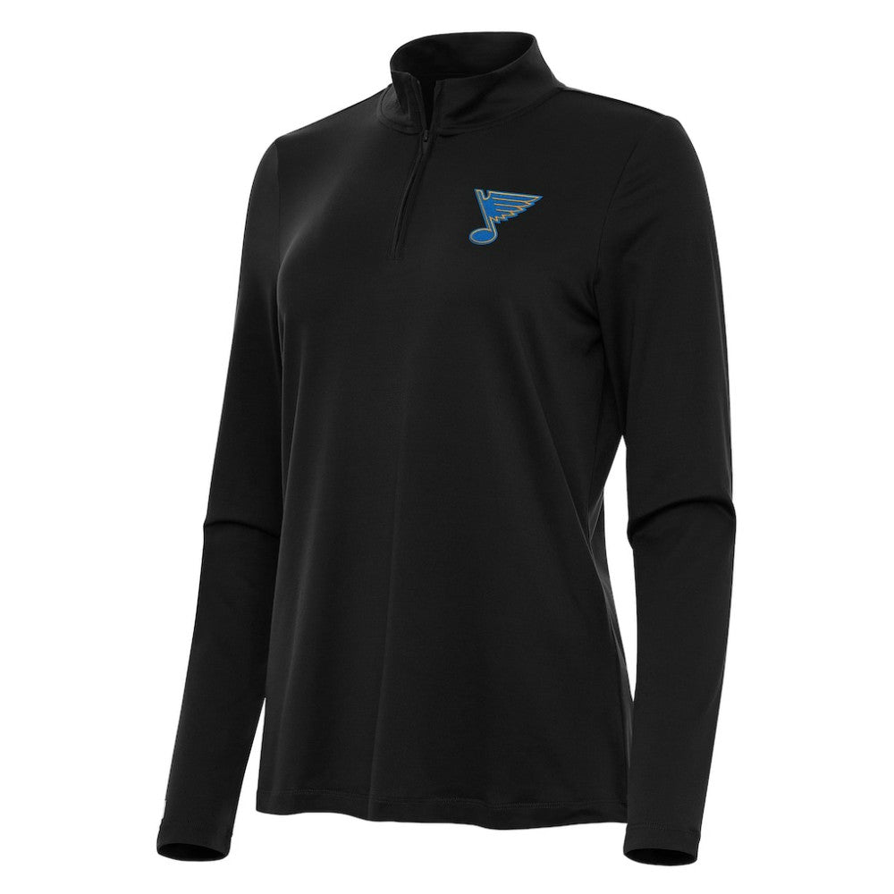 NHL St. Louis Blues Antigua Women's Reprocess Quarter-Zip Pullover - Black