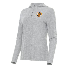 NHL Boston Bruins Antigua Women's Daybreak Quarter-Zip Hoodie - Heather Gray
