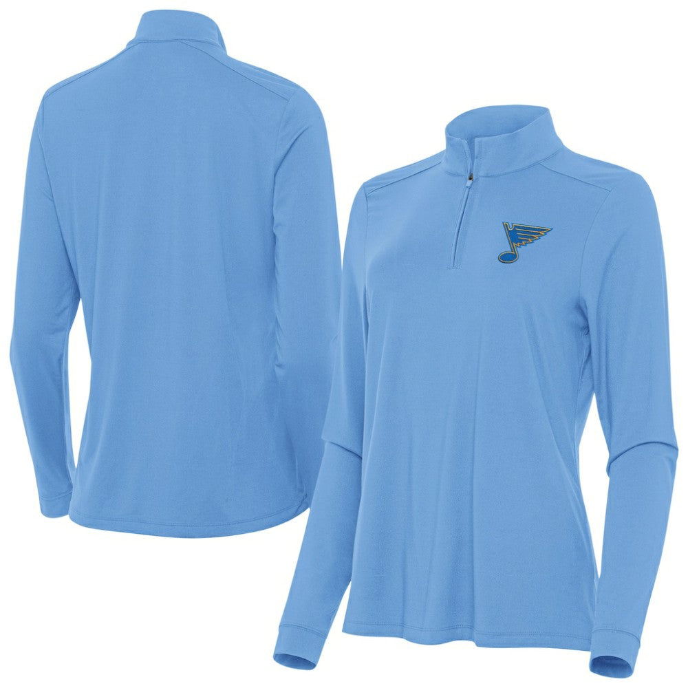 NHL St. Louis Blues Antigua Women's Intent Quarter-Zip Pullover - Blue