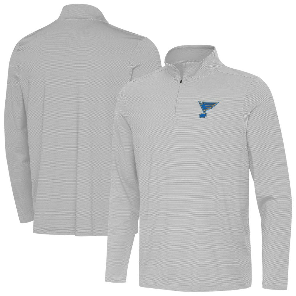 NHL St. Louis Blues Antigua Twine Quarter-Zip Pullover - Gray