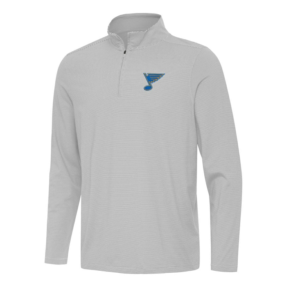 NHL St. Louis Blues Antigua Twine Quarter-Zip Pullover - Gray