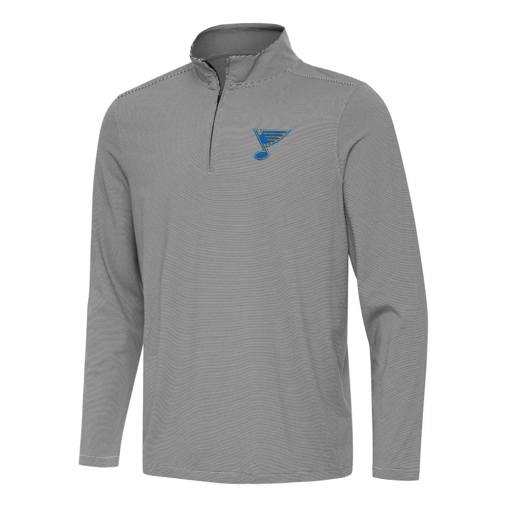 NHL St. Louis Blues Antigua Twine Quarter-Zip Pullover - Black
