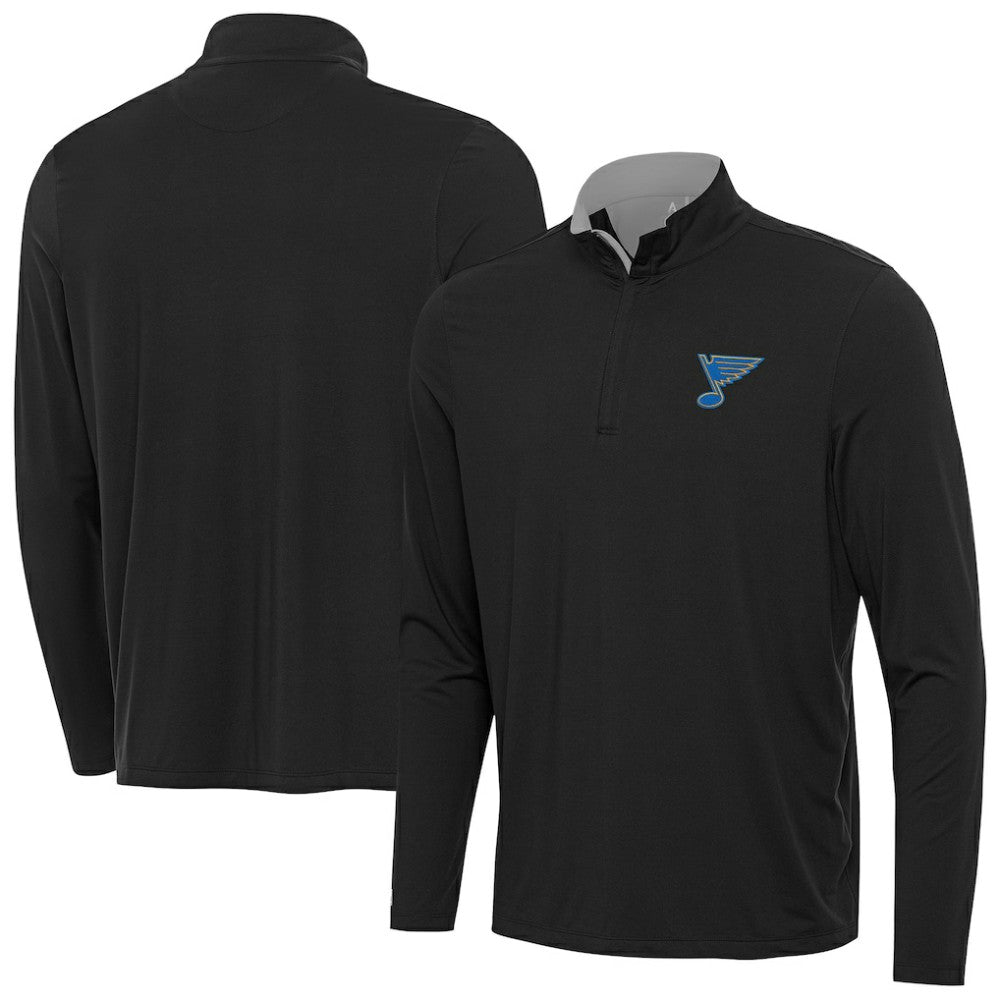 NHL St. Louis Blues Antigua Content Quarter-Zip Jacket - Heather Gray