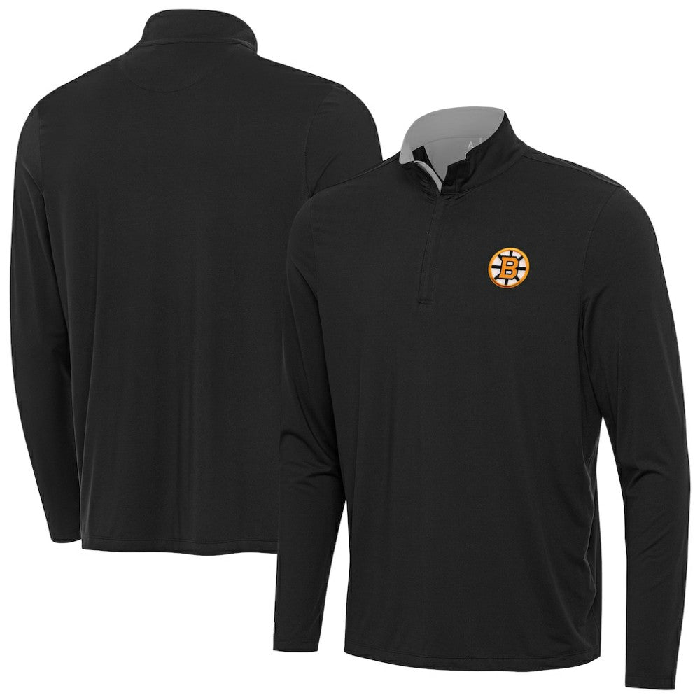NHL Boston Bruins Antigua Content Quarter-Zip Jacket - Heather Gray