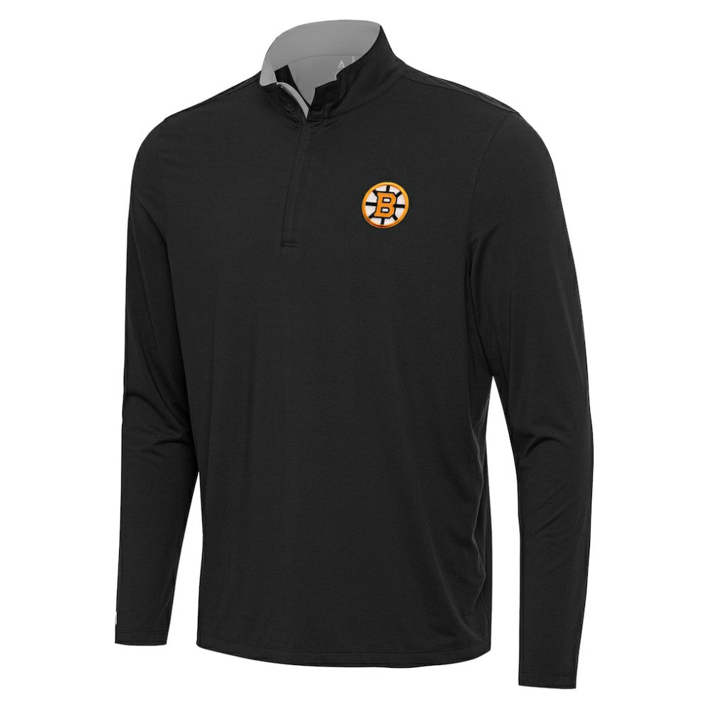 NHL Boston Bruins Antigua Content Quarter-Zip Jacket - Heather Gray