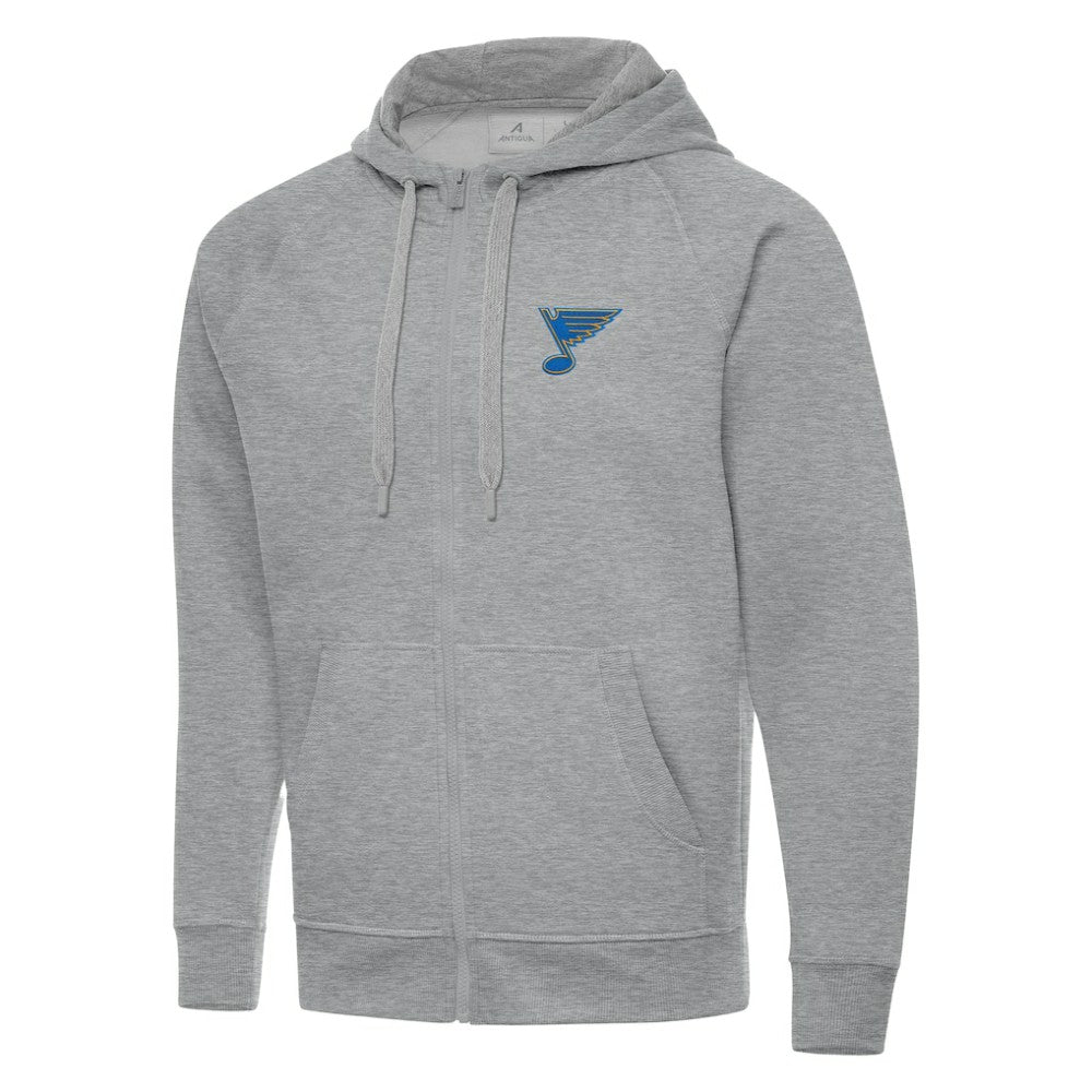 NHL St. Louis Blues Antigua Victory Full-Zip Hoodie - Heather Gray