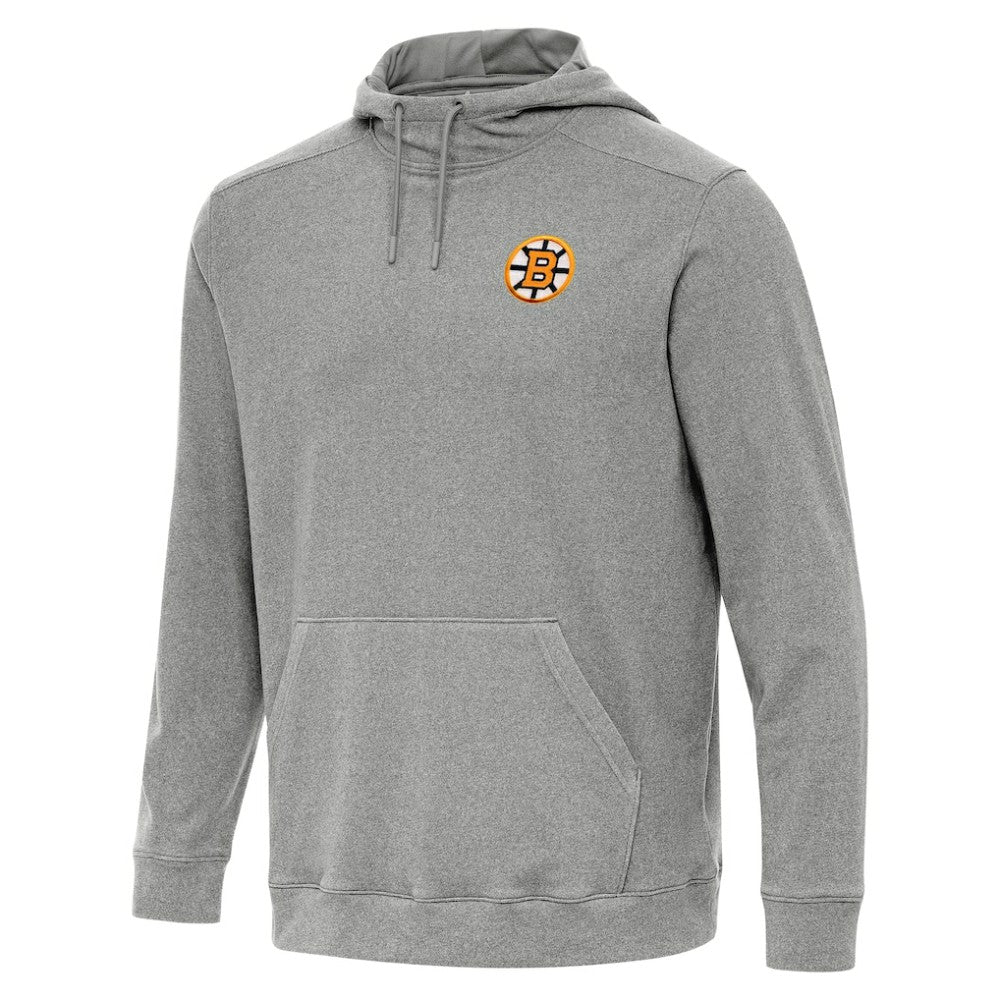 NHL Boston Bruins Antigua Cloud Pullover Hoodie - Heather Black