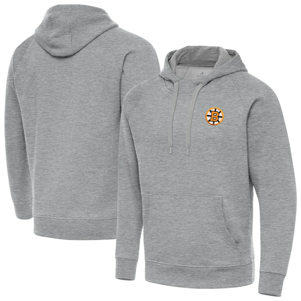 NHL Boston Bruins Antigua Victory Pullover Hoodie - Heather Gray