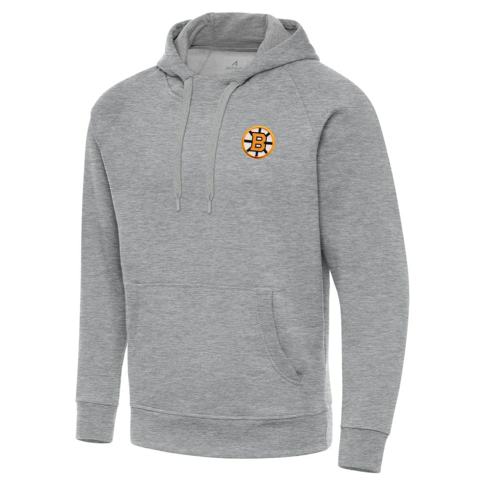 NHL Boston Bruins Antigua Victory Pullover Hoodie - Heather Gray