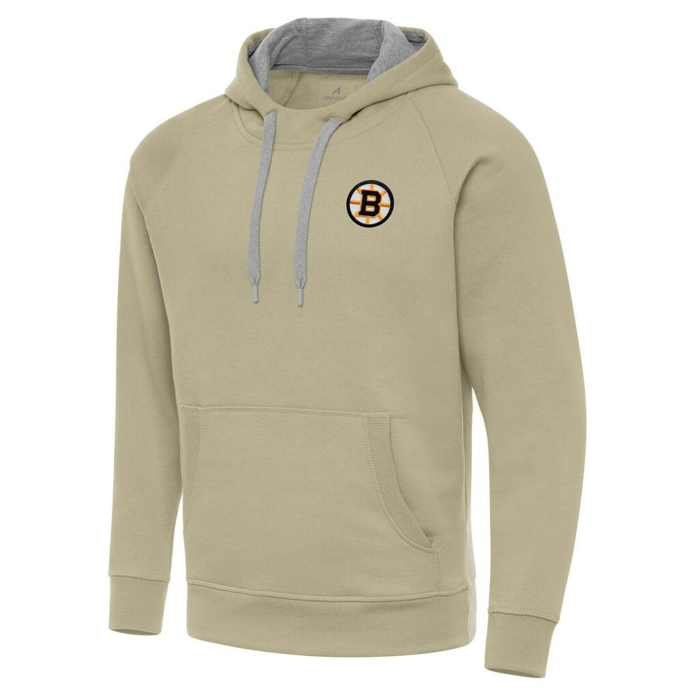 NHL Boston Bruins Antigua Victory Pullover Hoodie - Khaki