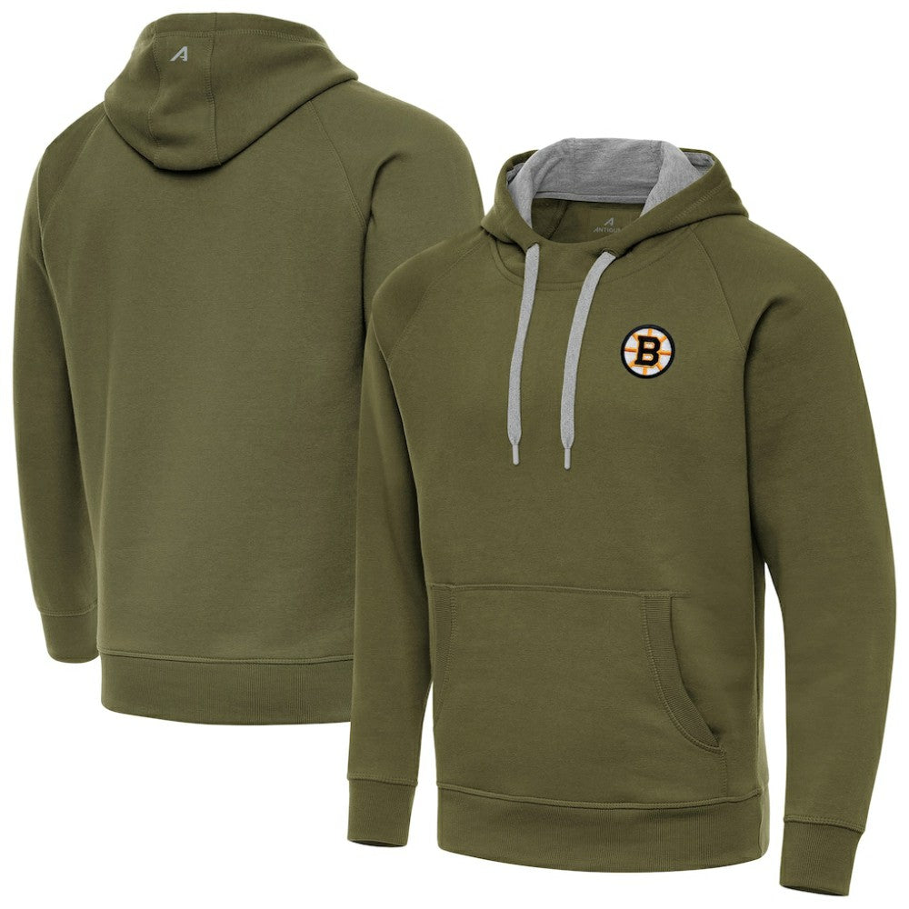 NHL Boston Bruins Antigua Victory Pullover Hoodie - Olive