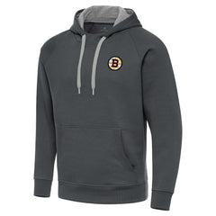 NHL Boston Bruins Antigua Victory Pullover Hoodie - Charcoal