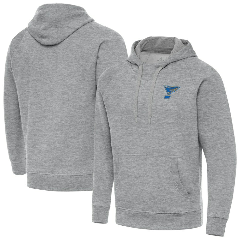 NHL St. Louis Blues Antigua Victory Pullover Hoodie - Heather Gray
