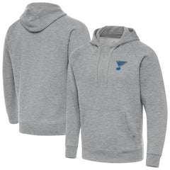 NHL St. Louis Blues Antigua Victory Pullover Hoodie - Heather Gray