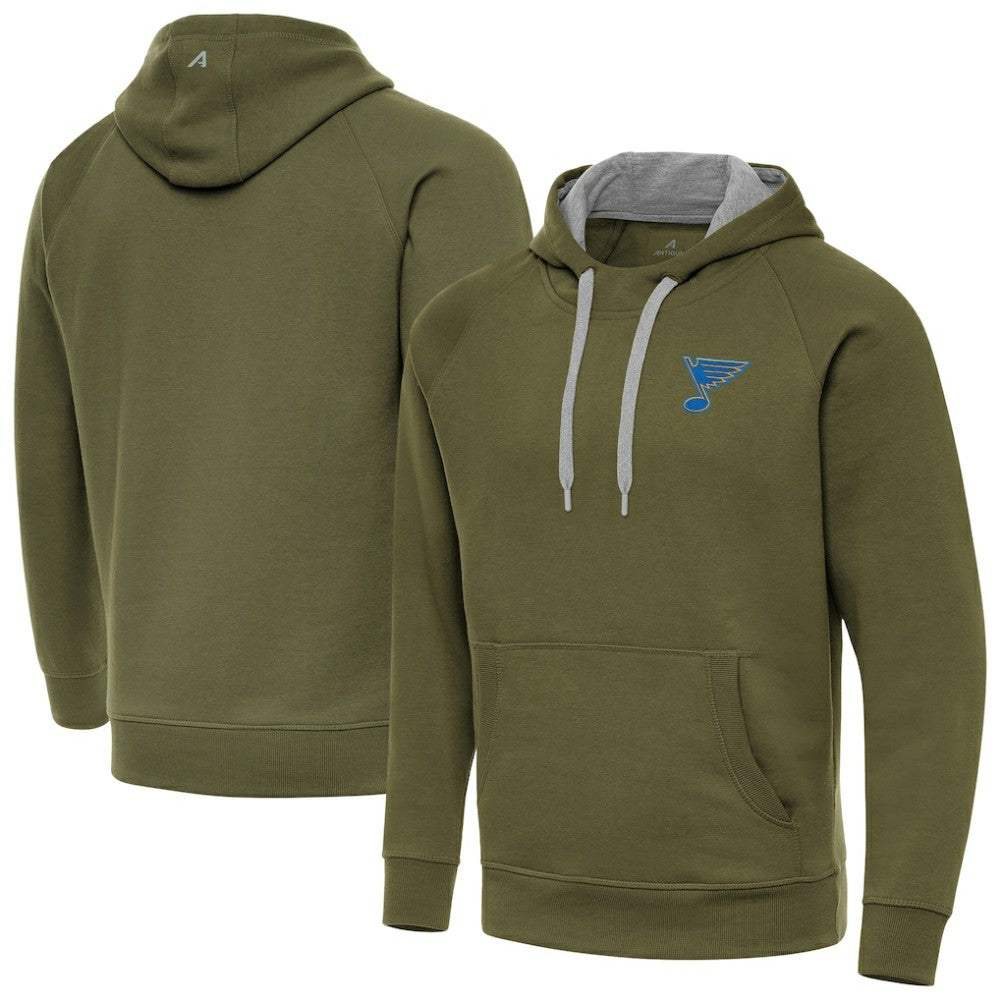 NHL St. Louis Blues Antigua Victory Pullover Hoodie - Olive