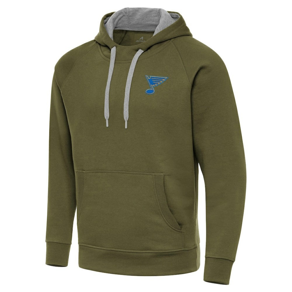 NHL St. Louis Blues Antigua Victory Pullover Hoodie - Olive