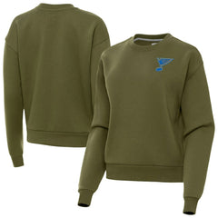 NHL St. Louis Blues Antigua Women's Victory Pullover Sweatshirt - Olive