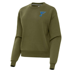 NHL St. Louis Blues Antigua Women's Victory Pullover Sweatshirt - Olive