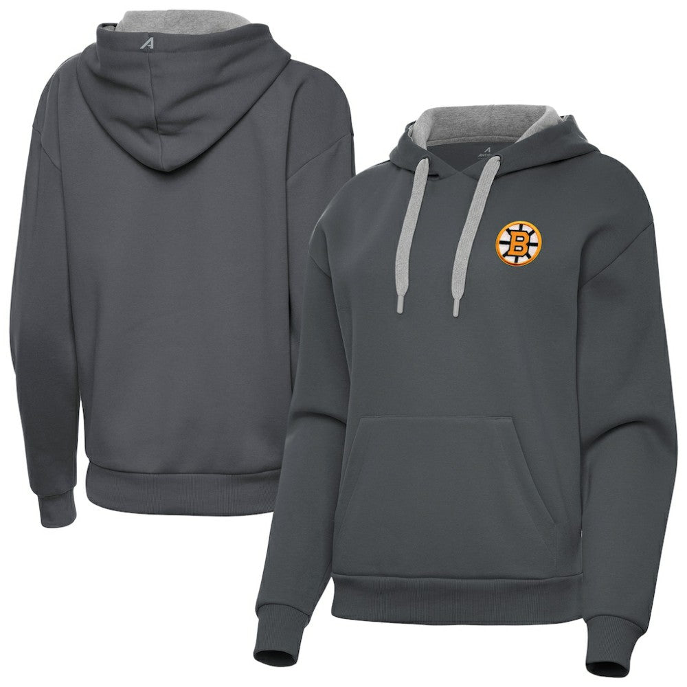 NHL Boston Bruins Antigua Women's Victory Pullover Hoodie - Charcoal