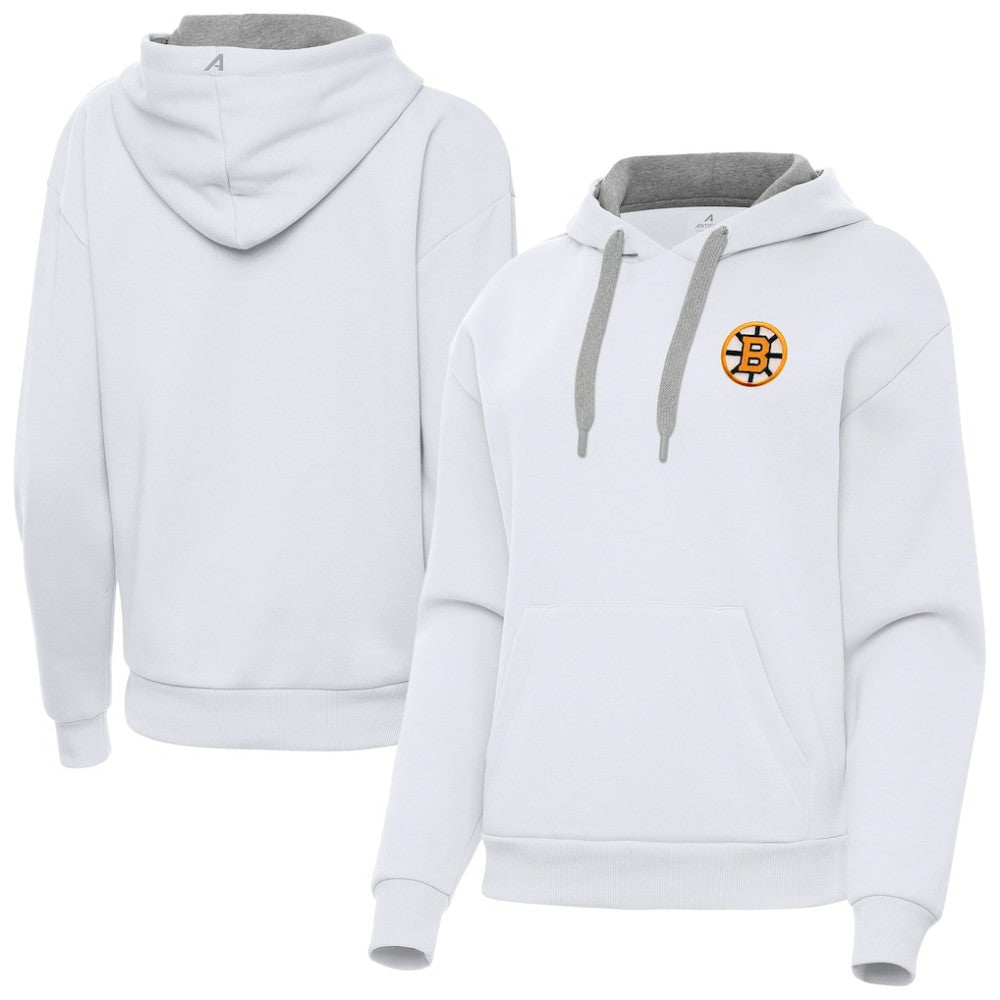 NHL Boston Bruins Antigua Women's Victory Pullover Hoodie - White
