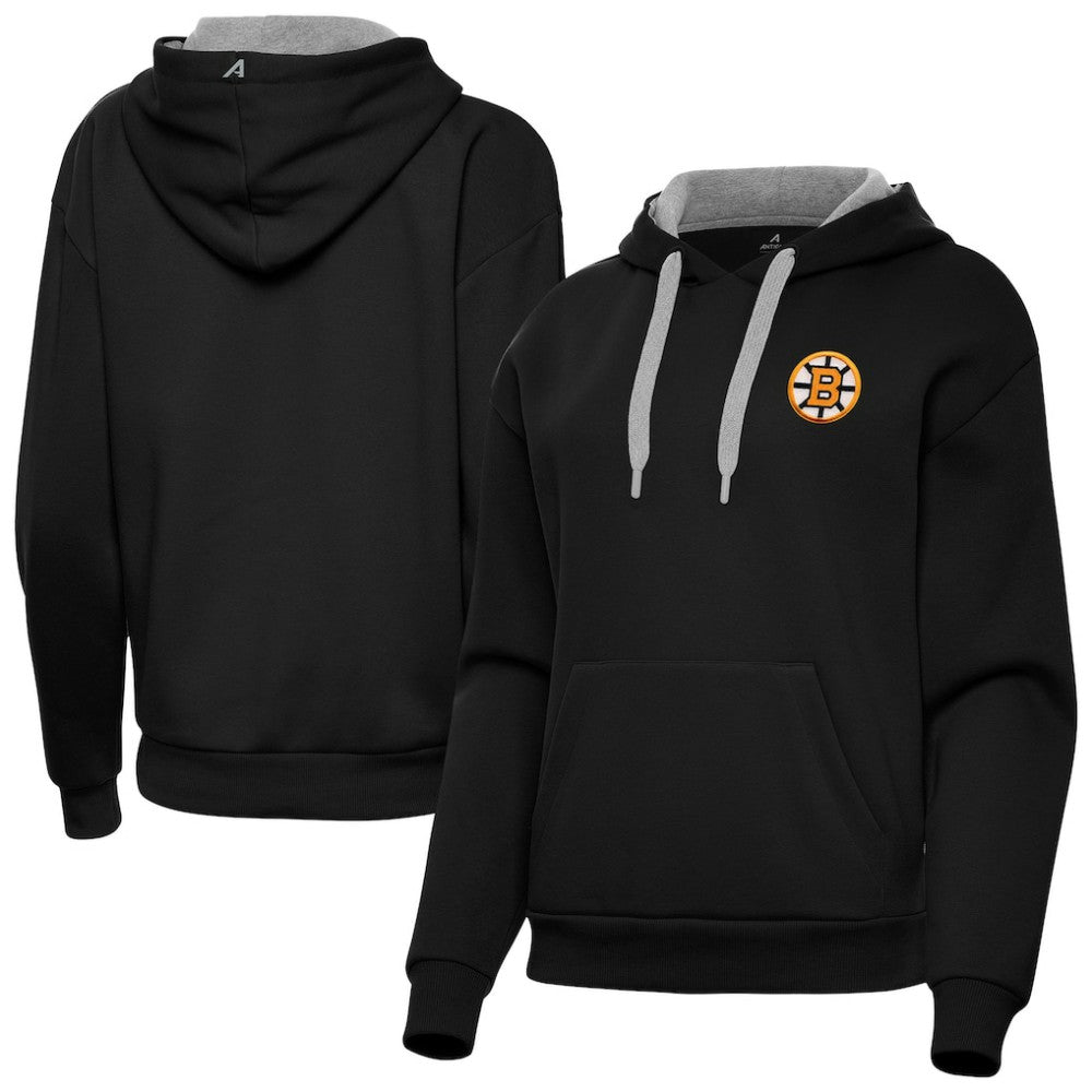 NHL Boston Bruins Antigua Women's Victory Pullover Hoodie - Black