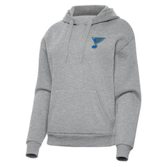 NHL St. Louis Blues Antigua Women's Victory Pullover Hoodie - Heather Gray
