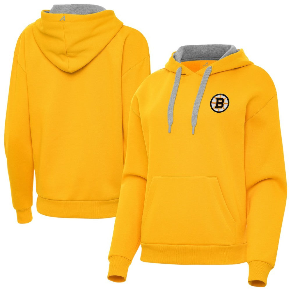 NHL Boston Bruins Antigua Women's Victory Pullover Hoodie - Gold