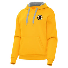 NHL Boston Bruins Antigua Women's Victory Pullover Hoodie - Gold