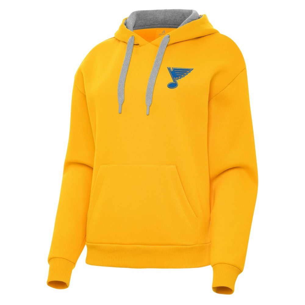 NHL St. Louis Blues Antigua Women's Victory Pullover Hoodie - Gold