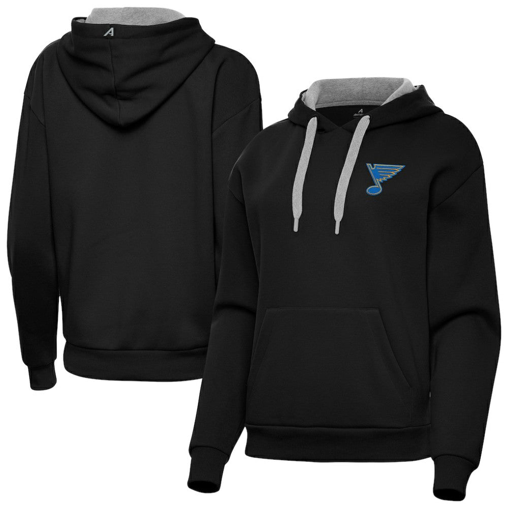 NHL St. Louis Blues Antigua Women's Victory Pullover Hoodie - Black